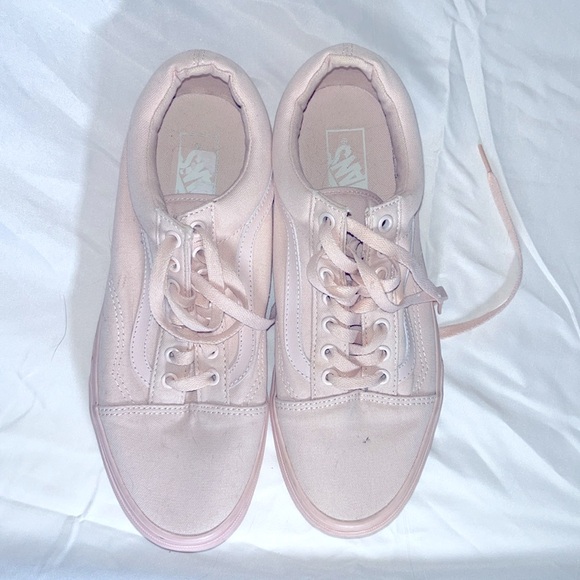 Vans Pink Monotone Skater Shoes - Picture 5 of 7